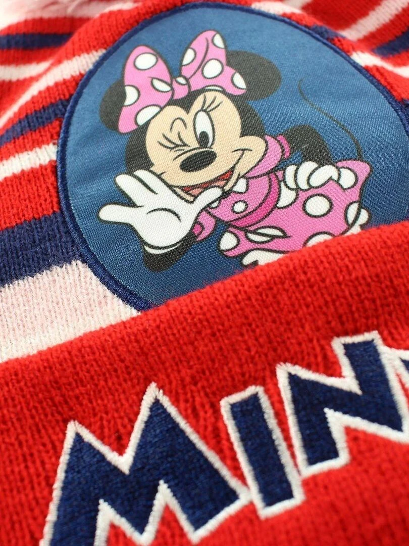 Disney   Bonnet fille imprimé Minnie   Rouge