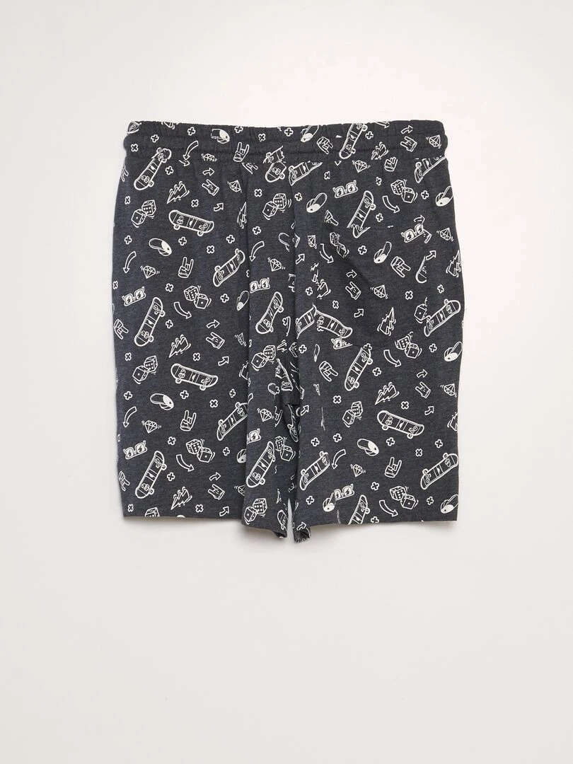 Lot de 2 shorts en jersey   Gris