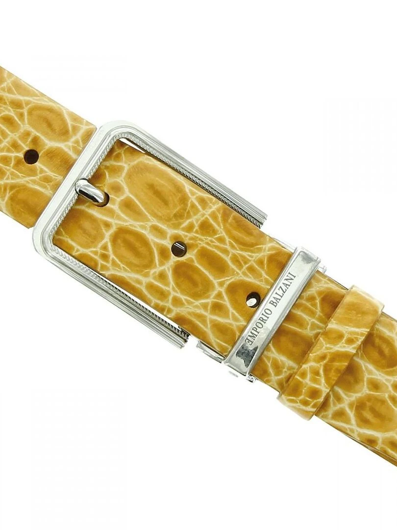 Ceinture cuir CROCO Beige