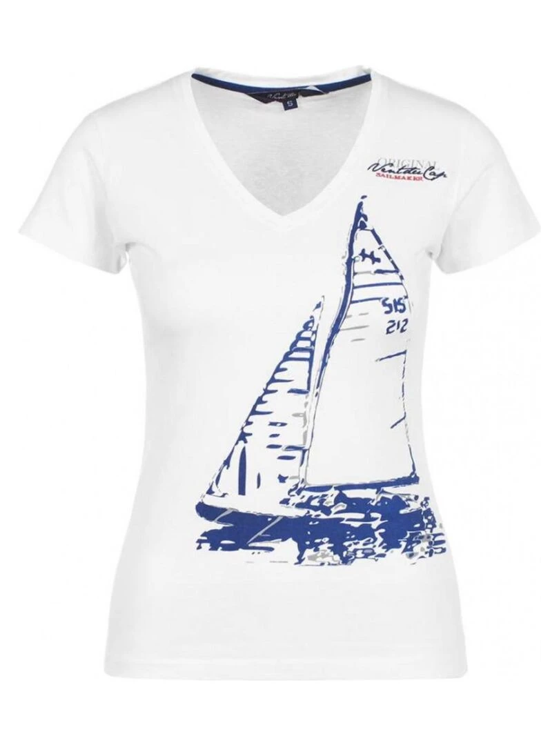T shirt manches courtes femme ADRIO Blanc
