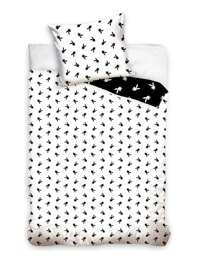 Parure de lit coton Playboy Blanc