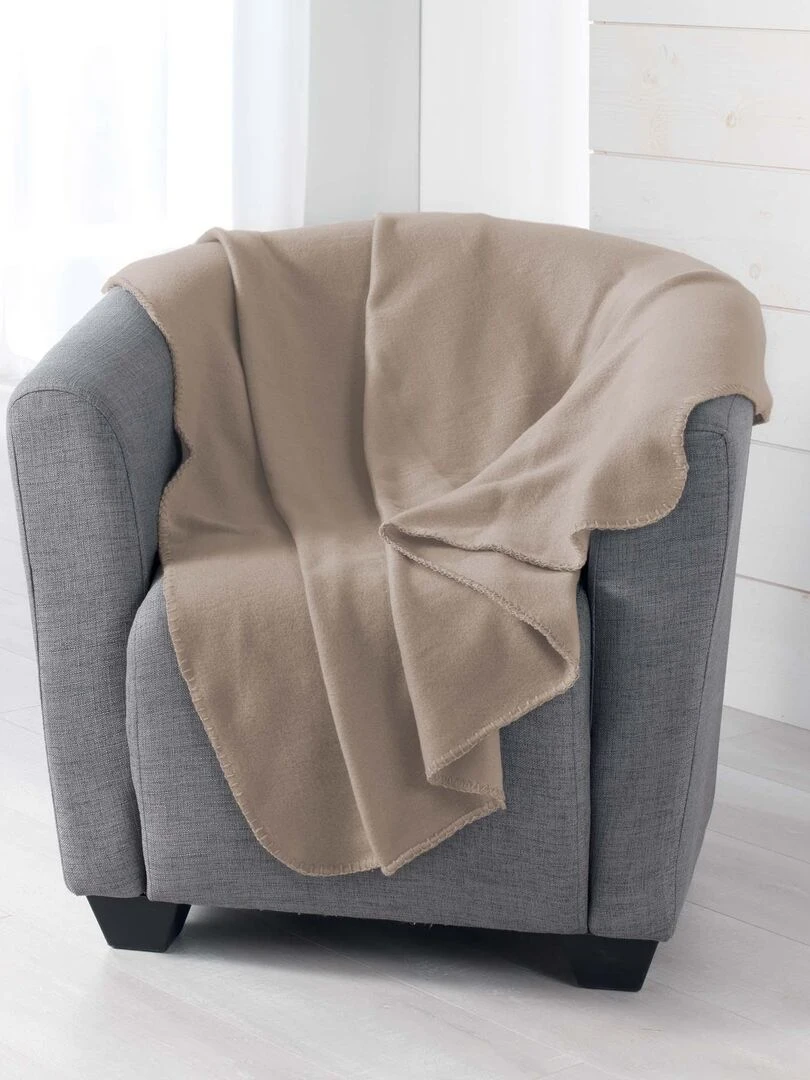 Plaid Polaire Collection Miloux   Marron cappuccino