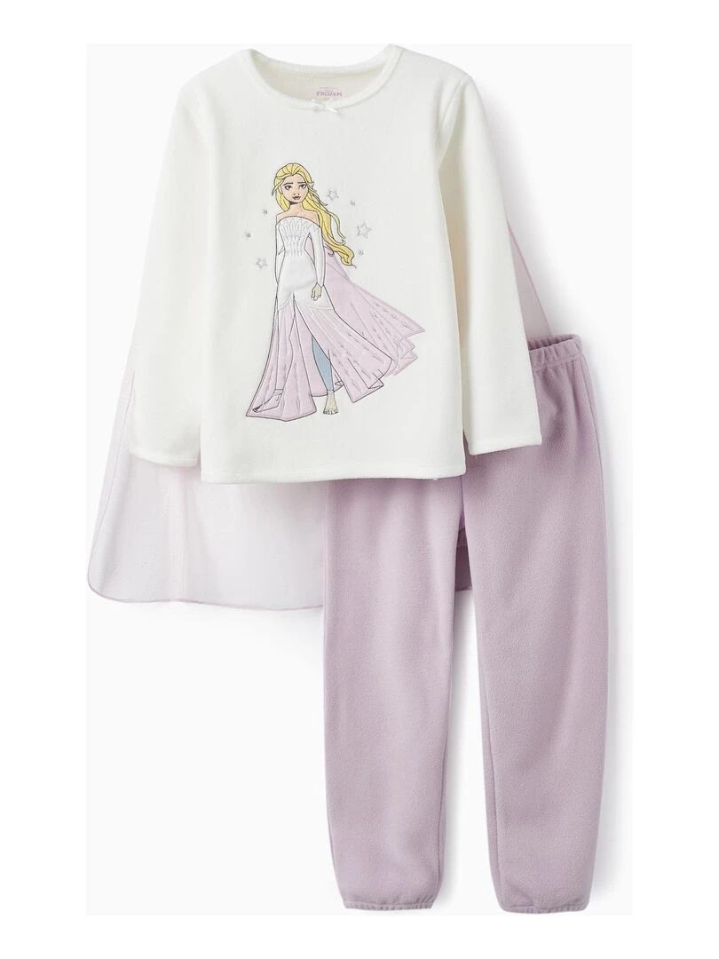 Pyjama polaire avec cape pour fille 'Frozen Elsa' FROZEN Blanc