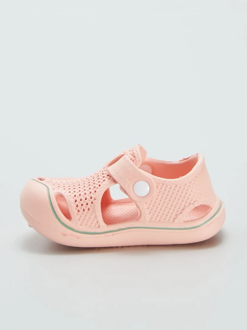 Sandales fermées en plastique moulé   Rose