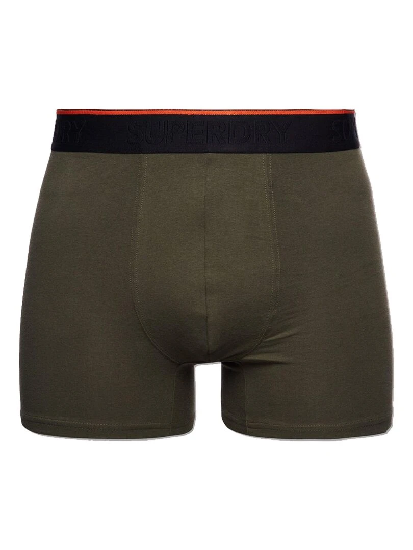 Pack de 2 Boxers Superdry Classic   Vert
