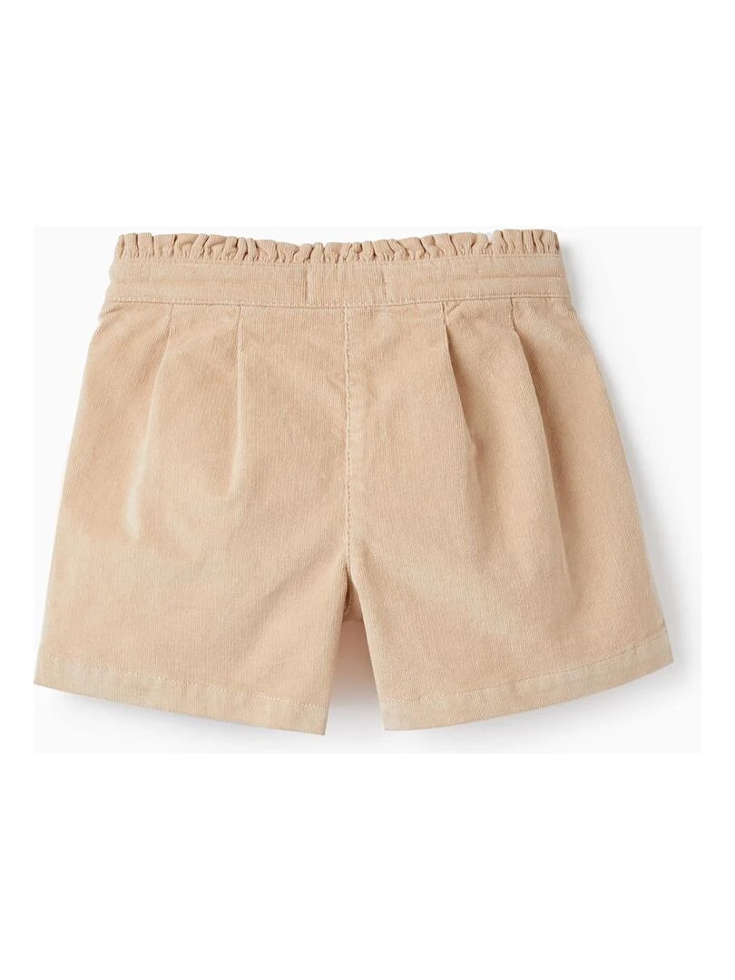 Shorts en velours côtelé pour fille LITERATURE CLUB Beige clair