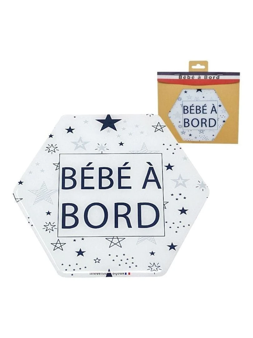 Adhésif / Autocollant bébé à bord Etoiles Bleu