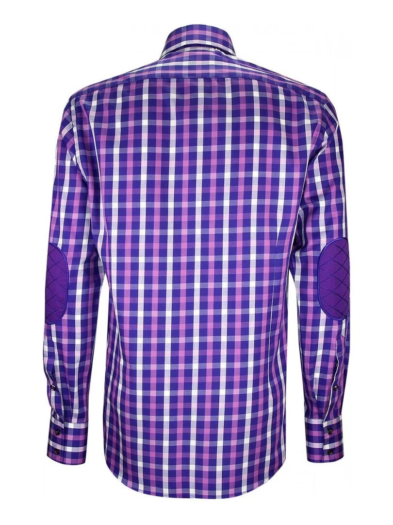 Chemise double col à coudières LORENZO   Violet