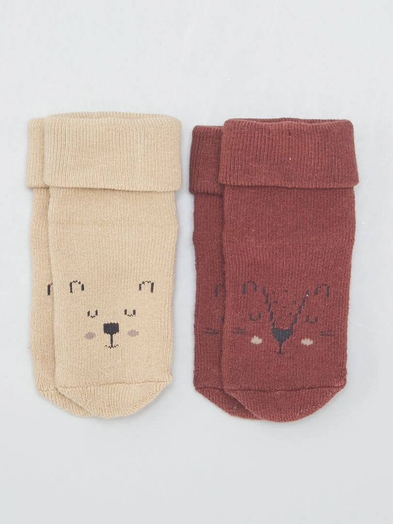 Lot de 2 paires de chaussettes Animal