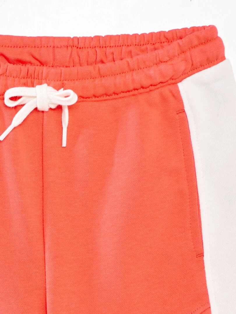 Short en molleton fin   Rouge