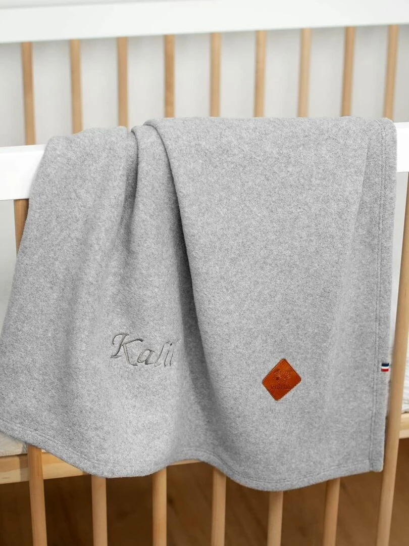 Couverture polaire 100% coton ultra doux   Gris