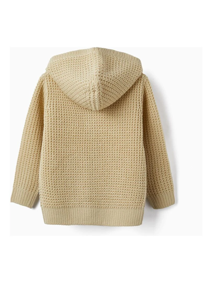 Veste en Tricot Épais avec Capuche pour Garçon LITERATURE CLUB Beige