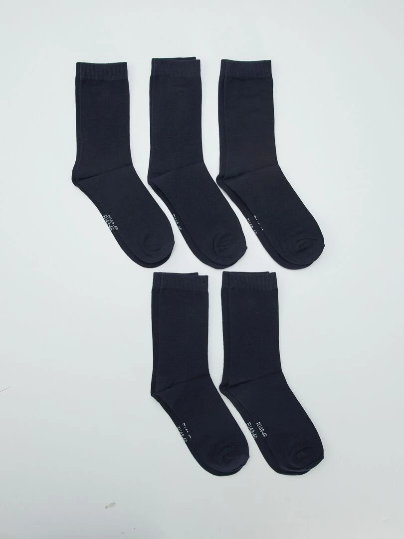Lot de 5 paires de chaussettes Bleu