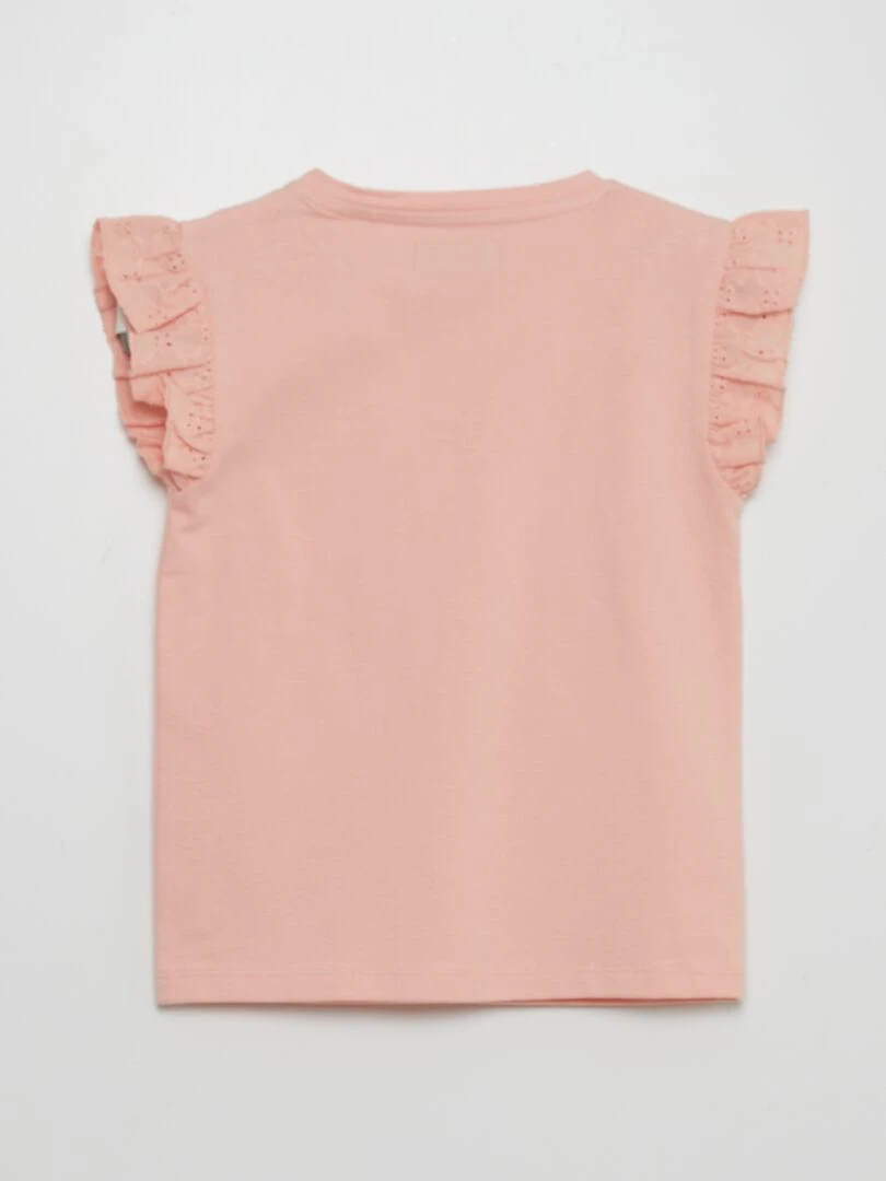 T shirt à broderies   Rose