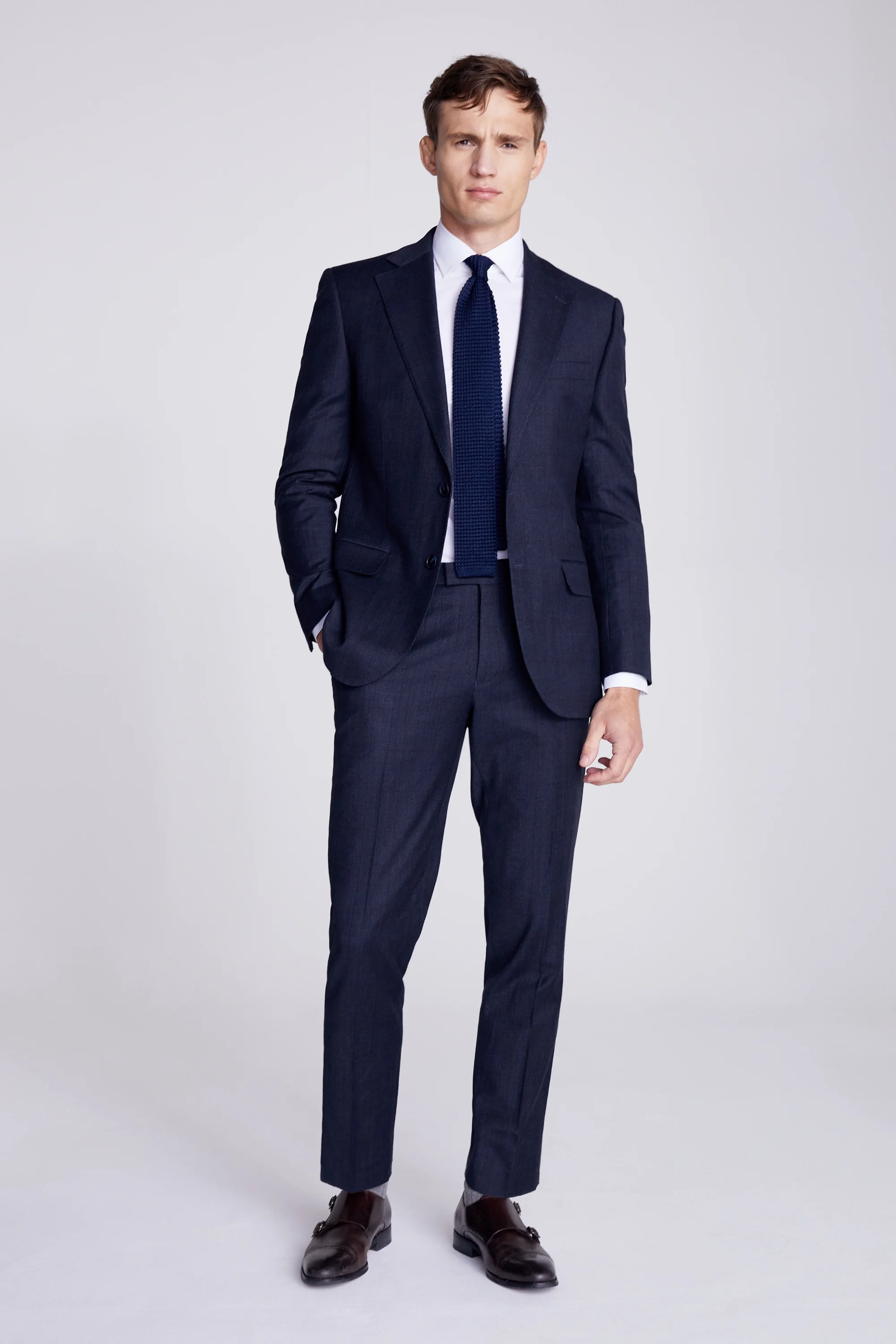 Slim Fit Ink Houndstooth Dress Jacket   Buy Online at Moss
