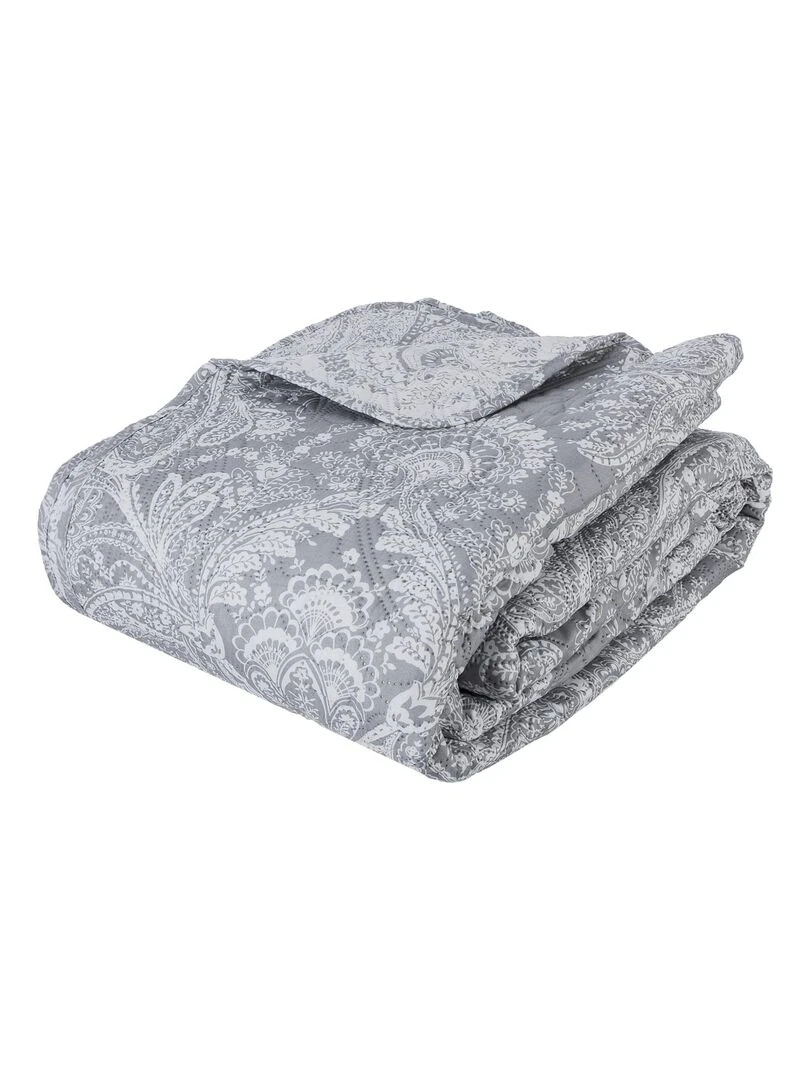 Dessus de lit aspect cachemire Gris clair