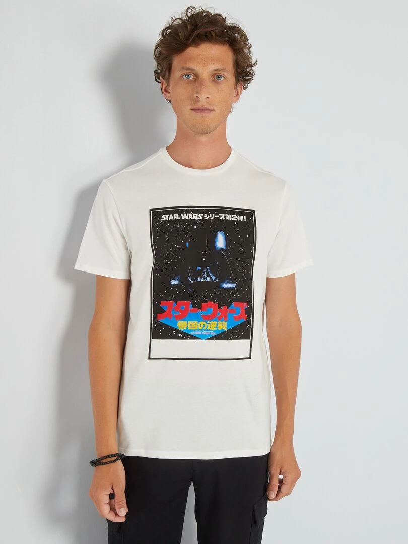 T shirt 'Star Wars en Ecru