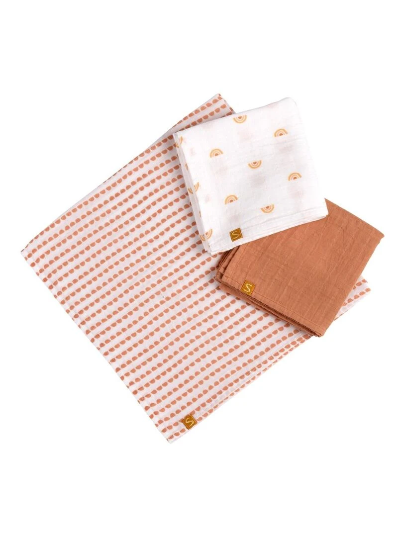 Langes en coton biologique 70x70cm SAUTHON Blanc