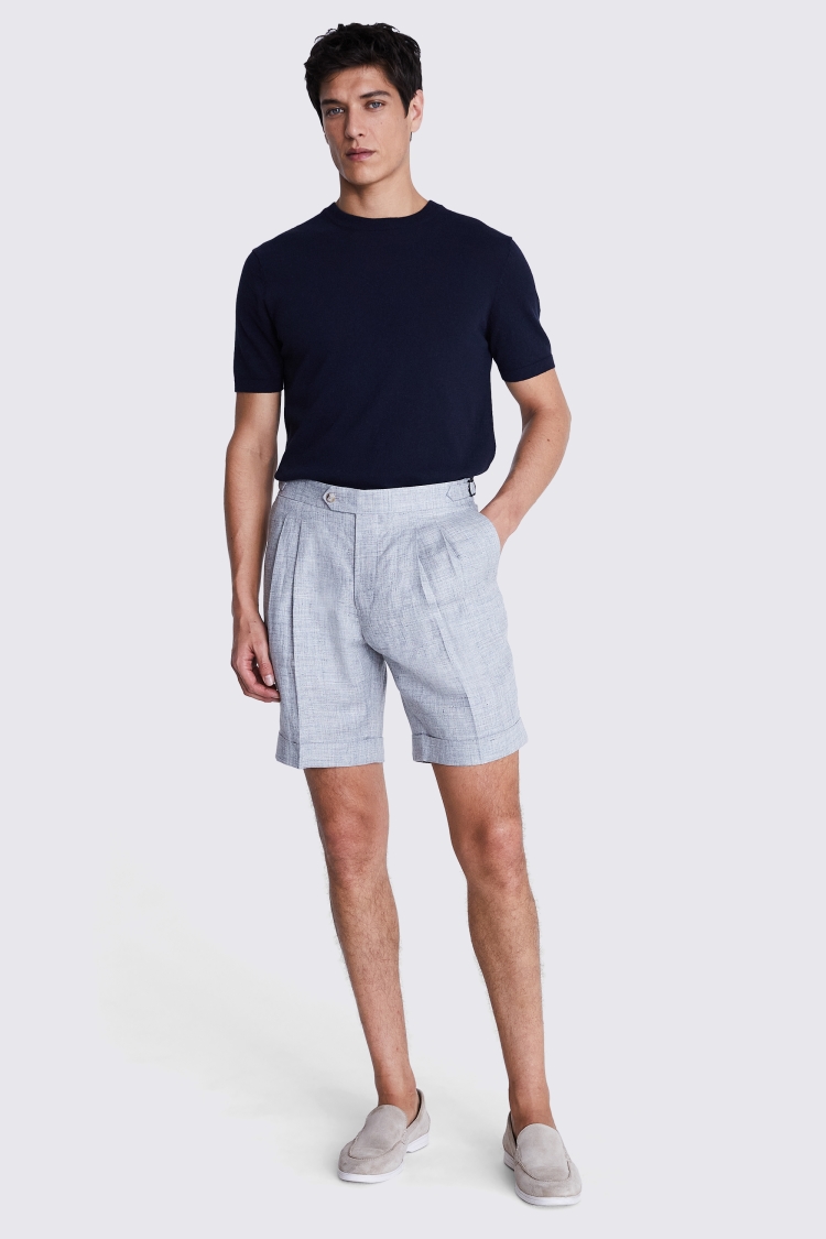 Light Grey Linen Shorts Buy Online at Moss