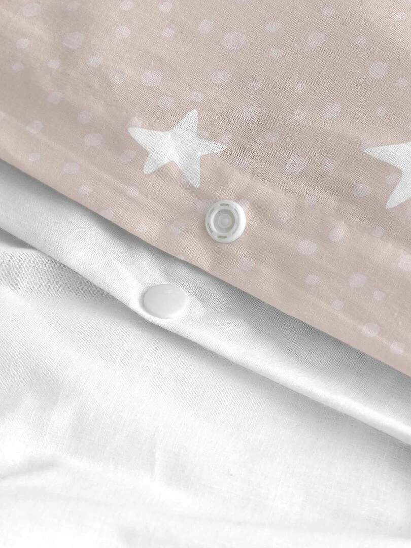 Parure housse de couette 2 pièces Little star "Happyfriday"   Rose