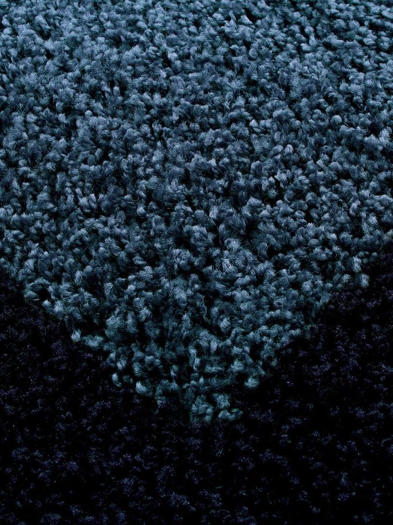 Tapis shaggy BORDURE OEKO TEX® Bleu