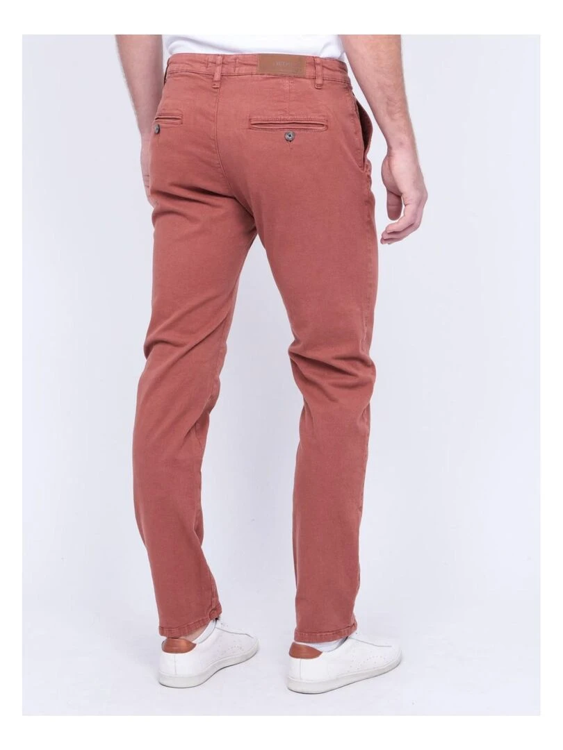 Pantalon chino VODELY Rouge brique