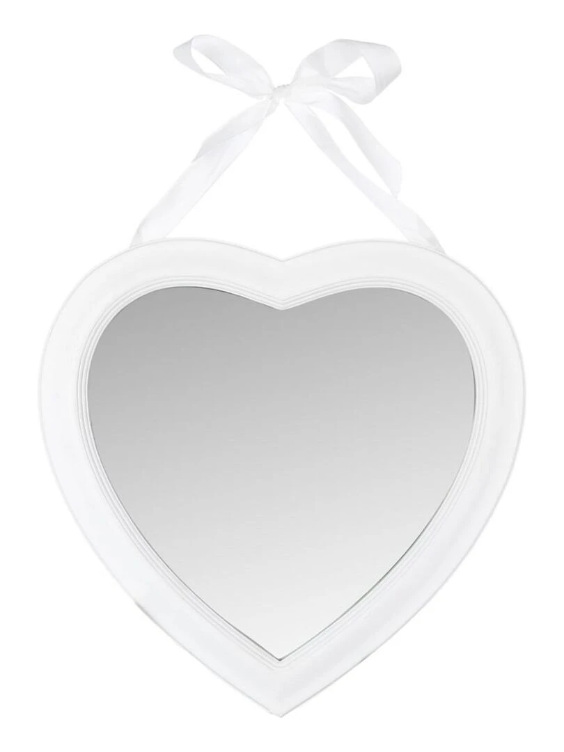 Miroir cœur ruban Alexia blanc Blanc