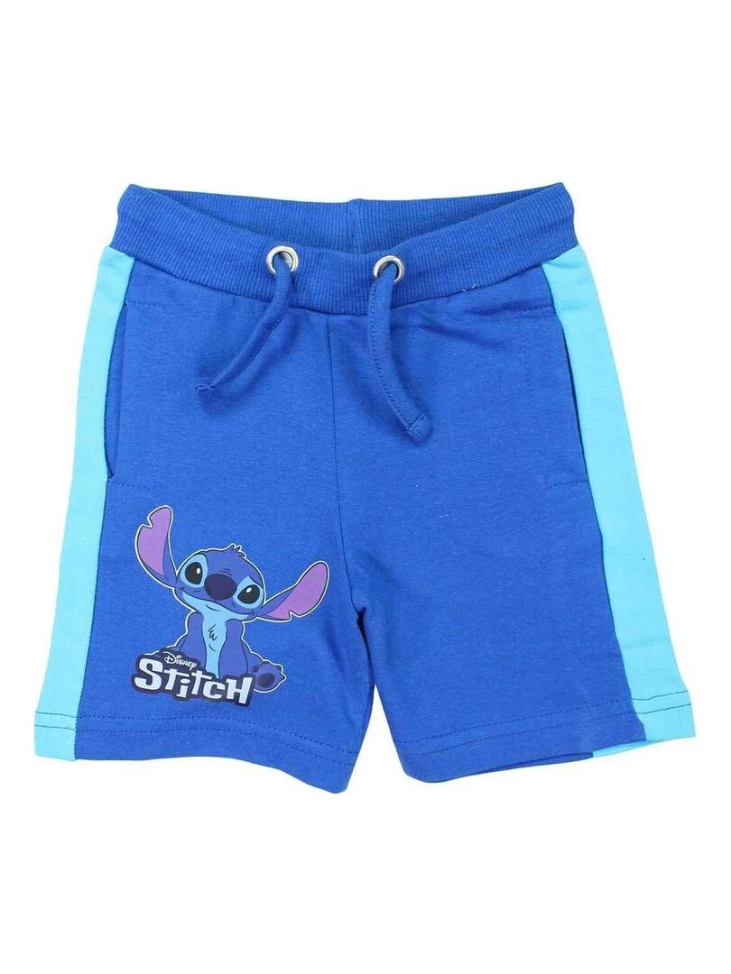 Disney Short garçon imprimé Lilo Et Stitch en coton Bleu marine