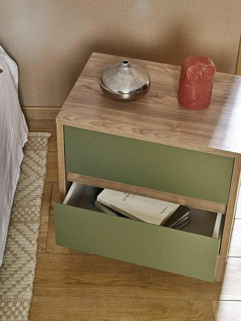 Chevet 2 tiroirs Kira   AKITEN RETAIL   Vert