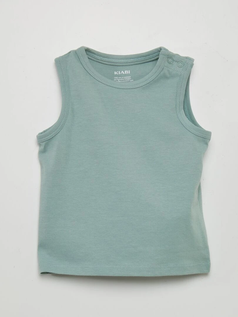 Lot de 4 débardeurs unis   Marron/bleu/marine/blanc