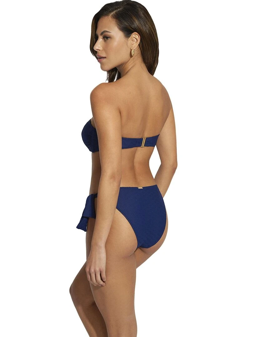 Haut maillot de bain bandeau non préformé Sicilia   Bleu marine