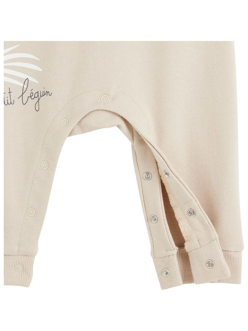 Ensemble salopette bébé et t shirt Mini Panda   Beige sable