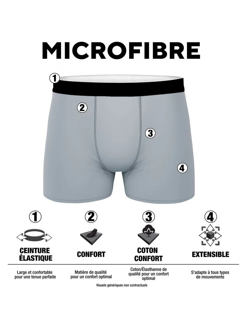 Lot de 4 boxers garçon Ktm Imprimé Ktm Noir