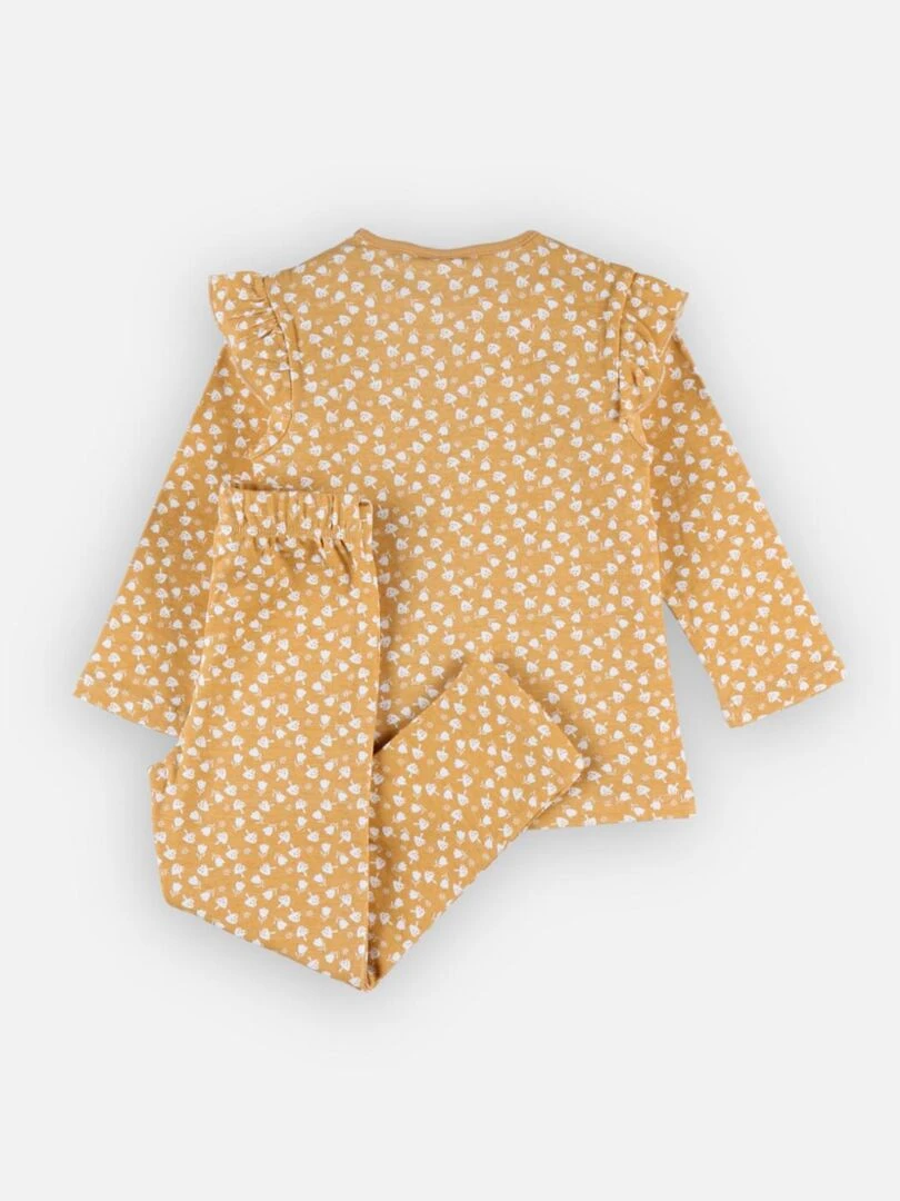 Pyjama 2 pièces fleuri en jersey    Noukie's   Jaune