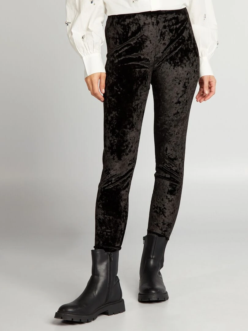 Legging en velours noir
