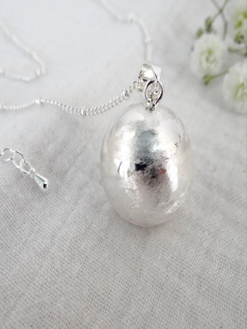 Bola de grossesse Brossé Argent   Argent