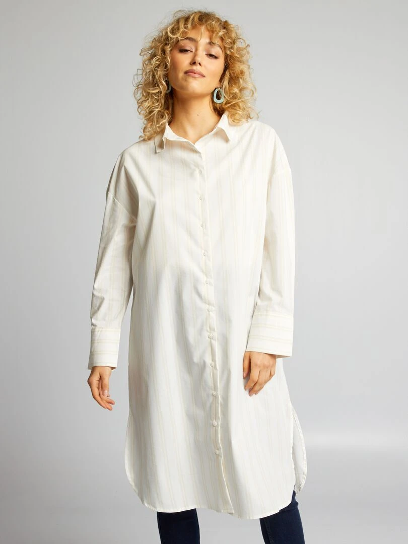 Chemise longue   Beige