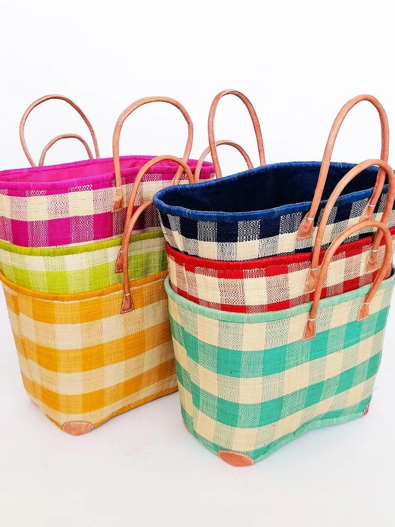 Panier Beloha MM Fuchsia avec pochon Rose