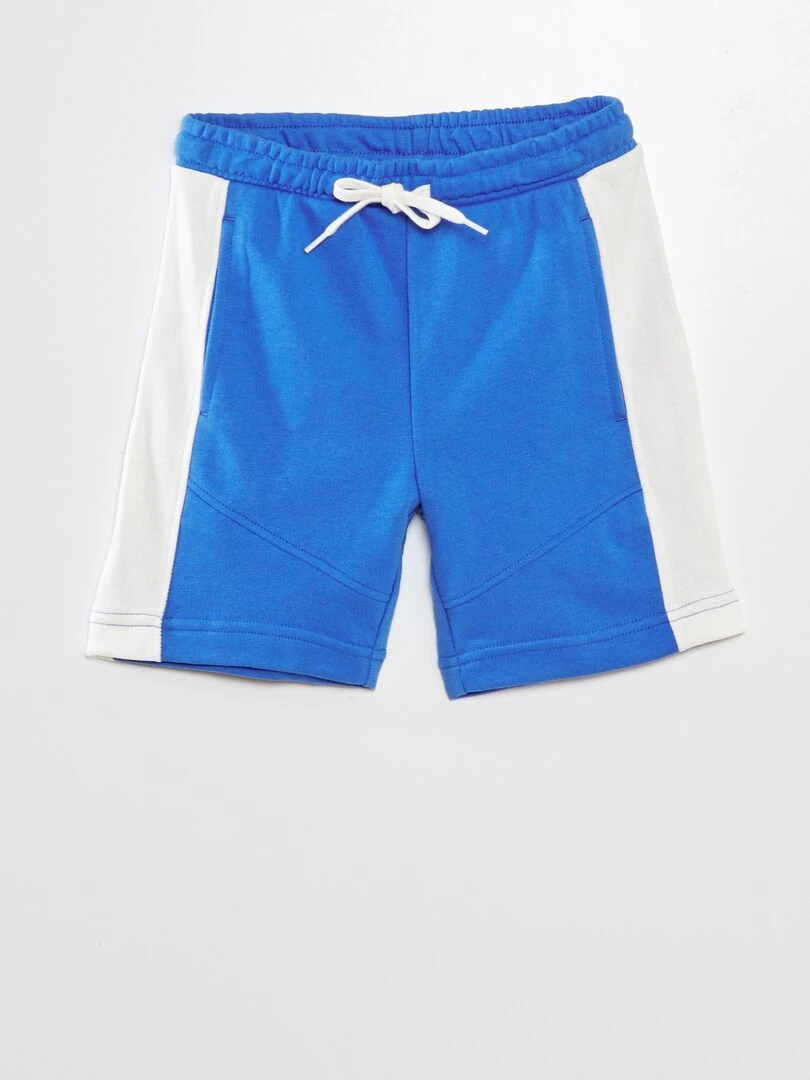 Short en molleton fin Bleu