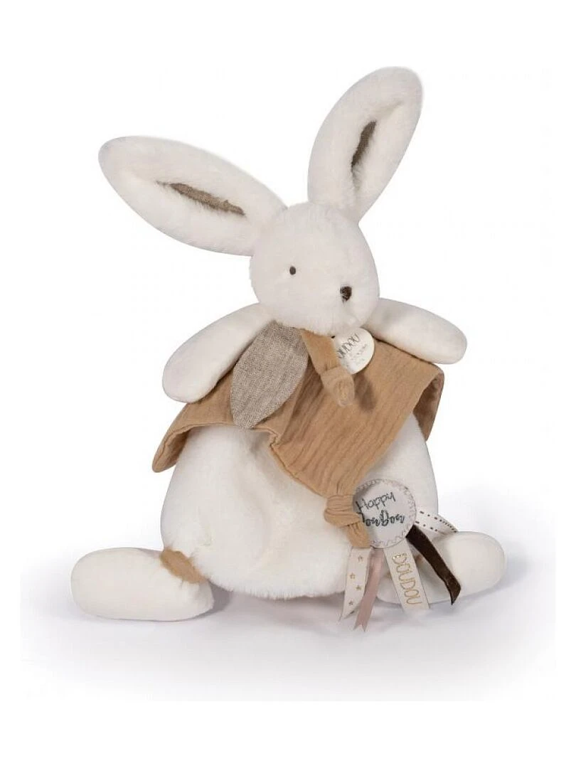 Doudou plat avec coffret lapin beige Happy Wild   N/A