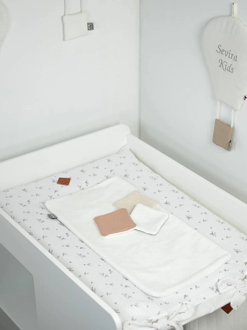 Housse de matelas à langer  Melody   Blanc