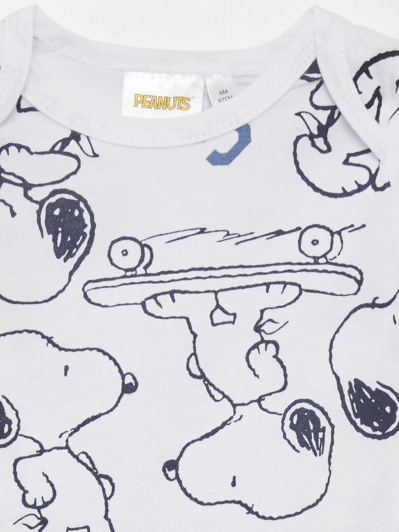 Lot de 2 bodies 'Snoopy'   Gris