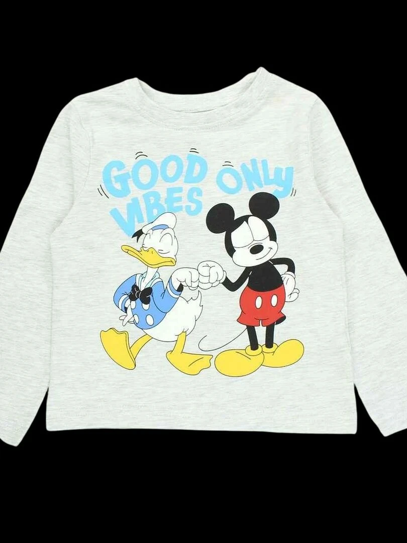 Disney Pyjama garçon imprimé Mickey en coton Gris