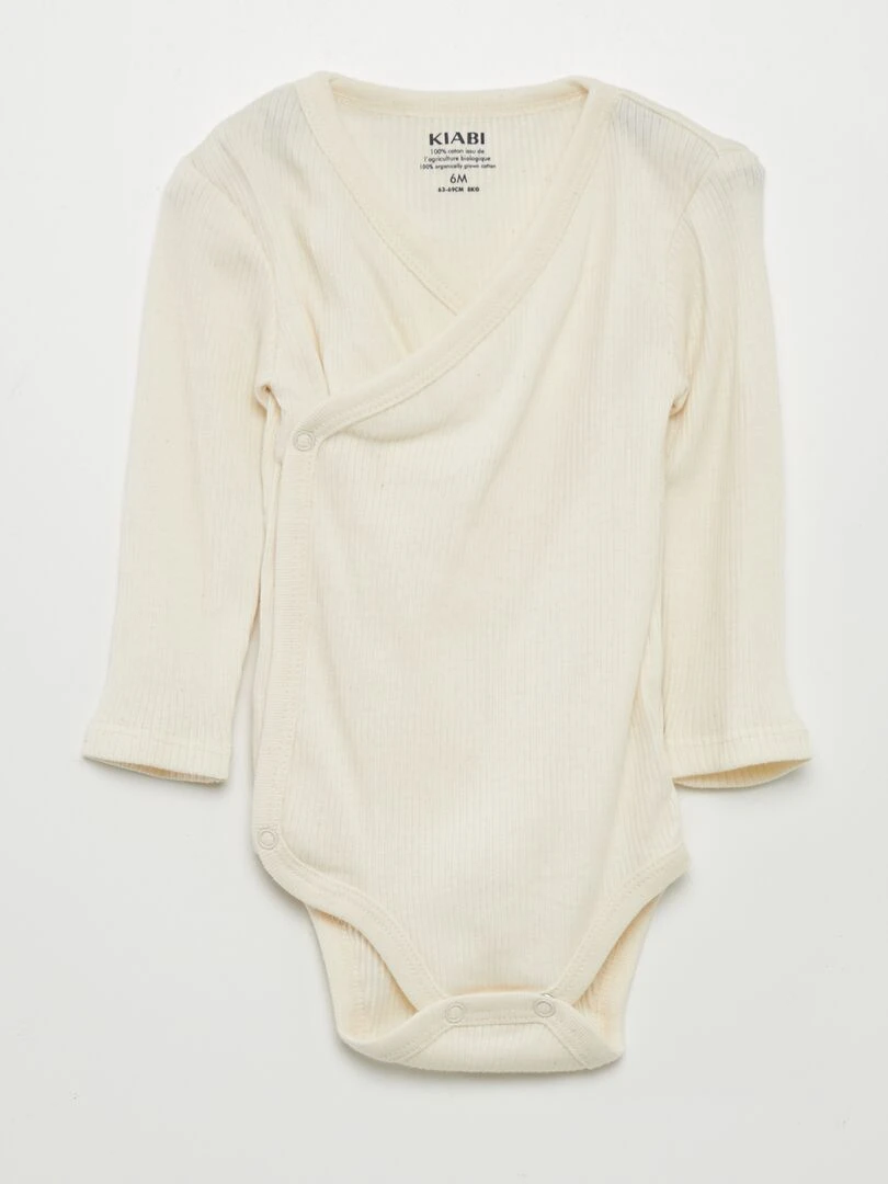 Lot de 3 bodies côtelés   Beige