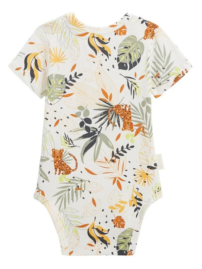 Lot de 2 bodies bébé manches courtes Wakae   Moutarde