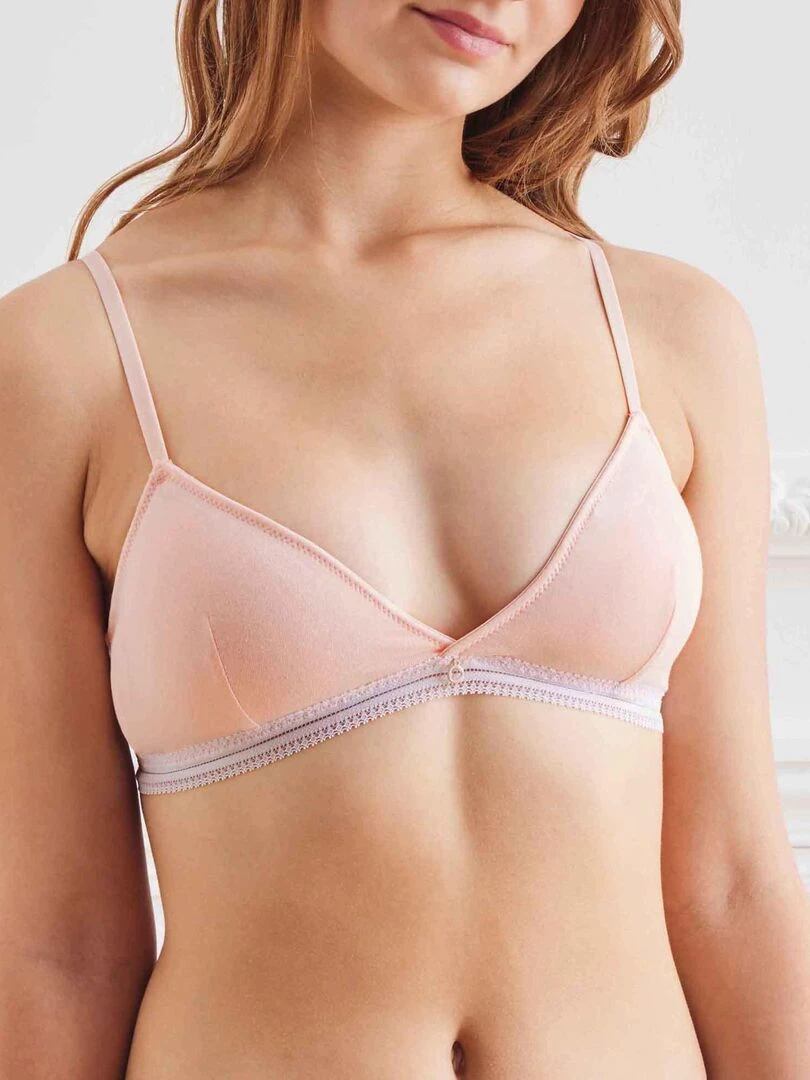 Soutien gorge triangle mousses amovibles LULU Morgan Rose clair