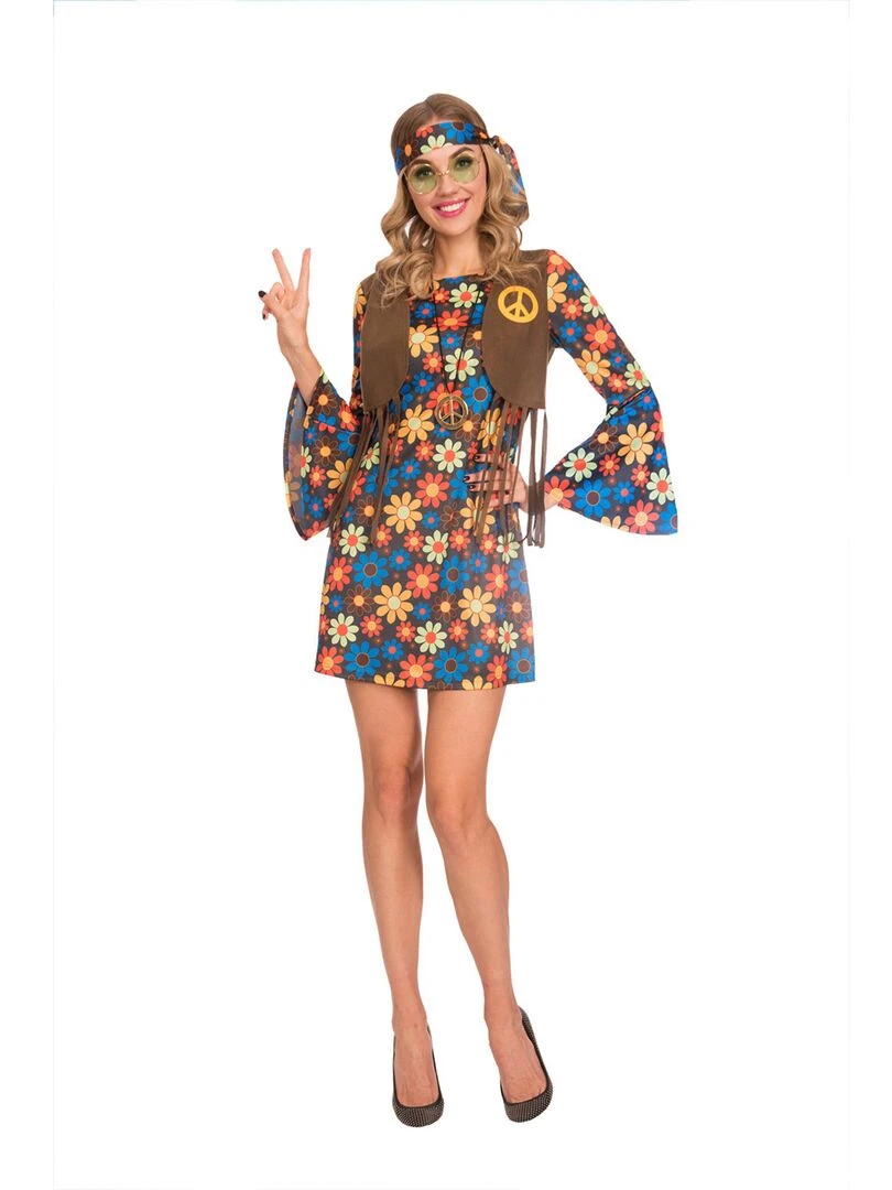 Déguisement hippie Multicolor
