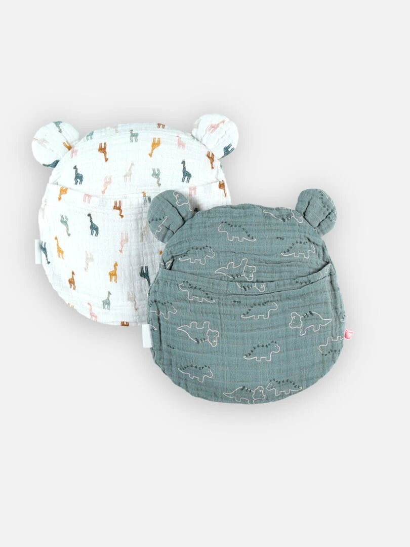Set coussin ergonomique + 2 housses et Bleu