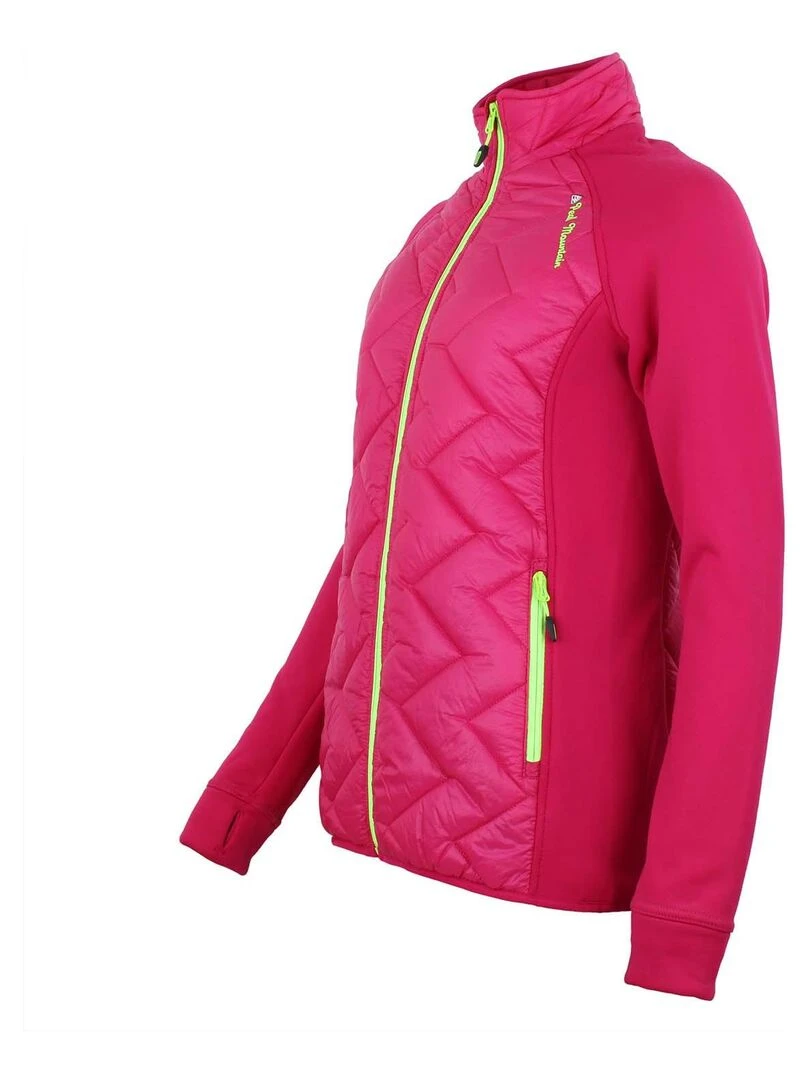 Blouson polarshell bimatière femme ACER   Rose fushia