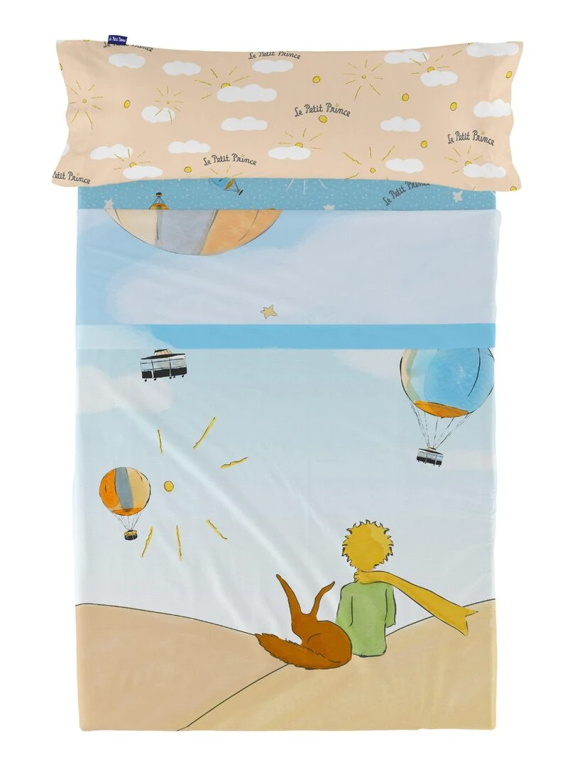 Parure de lit 2 pièces Montgolfiere "Happyfriday"   Blanc